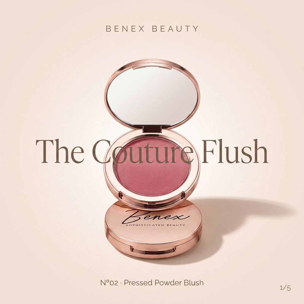 Pressed Powder Blush campaign cover — Benex. Beauty